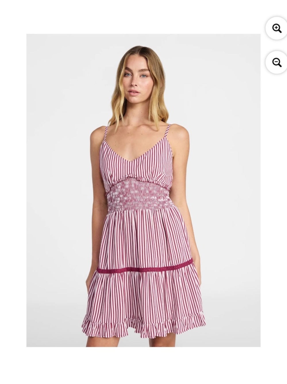Striped Pink Smocked Waist Sundress